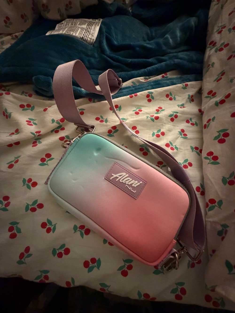 Alani Pastel Ombre Crossbody Bag in Pink & Mint